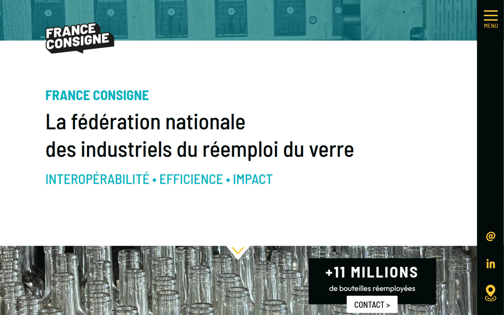 page accueil du site de France Consigne